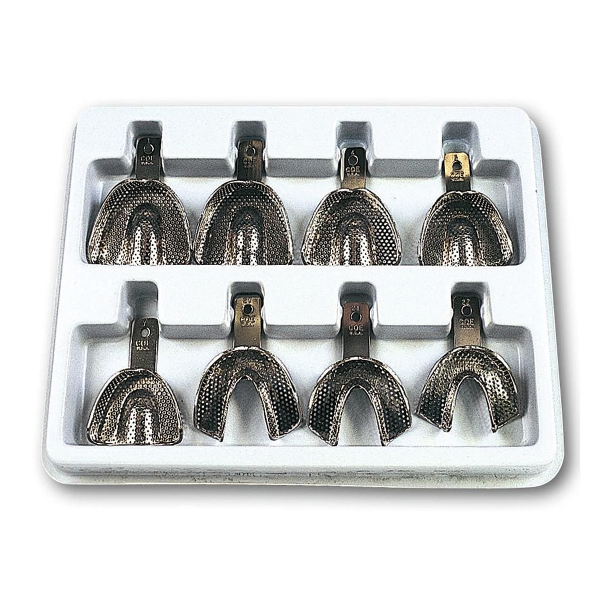 Coe Impression Trays geperforeerd - Assortiment, 8 stuks