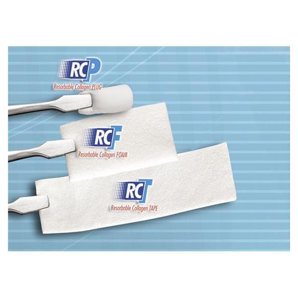 Resorbeerbaar Collageen Plug/Foam/Tape - Tape 2,5 cm x 7,5 cm, dikte 1 mm RCT