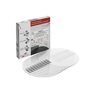 DURAN transparant, rond  125 mm - Dikte 0,75 mm, 10 stuks