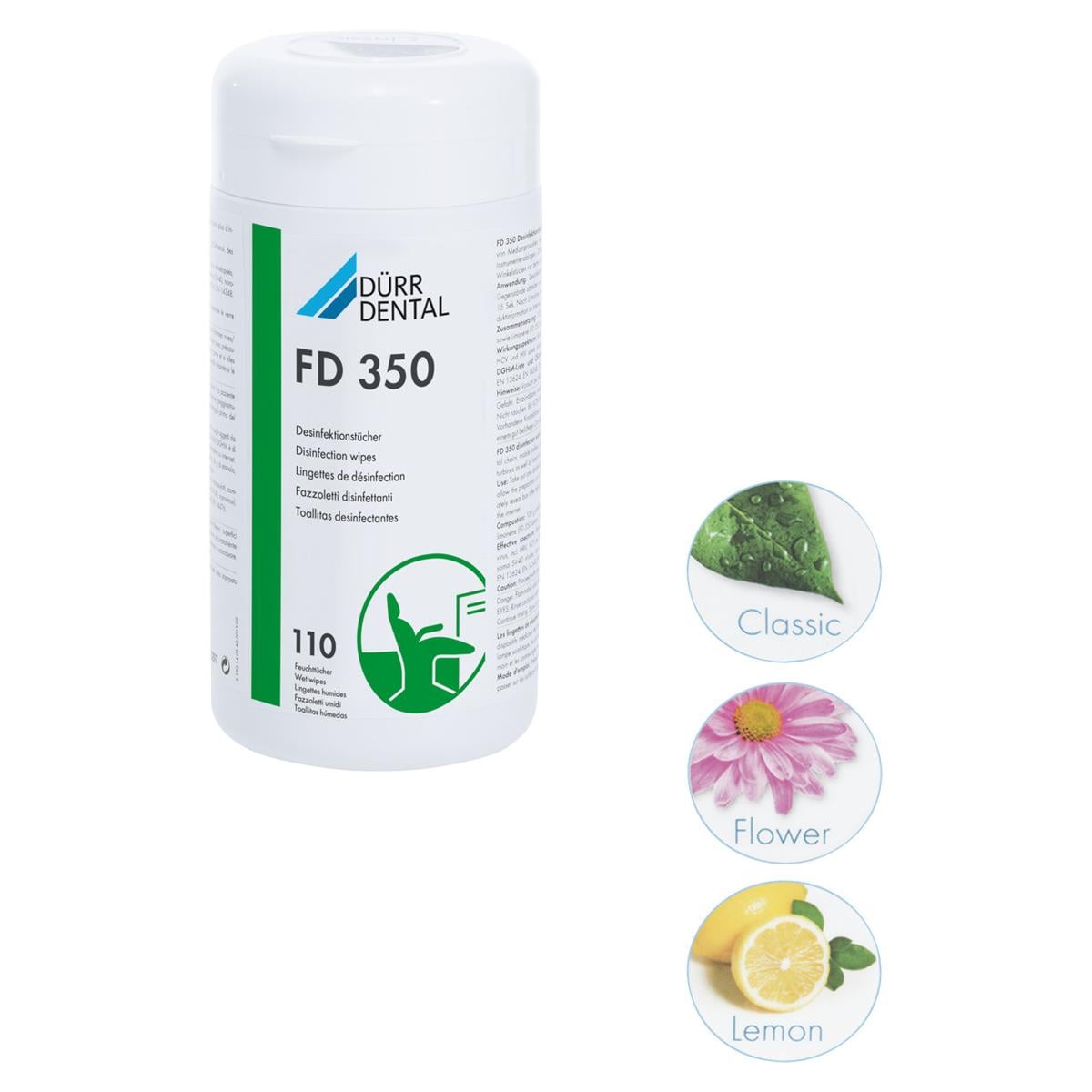 FD 350 Desinfectiedoekjes - Navulzak Lemon, 12x 110 doekjes