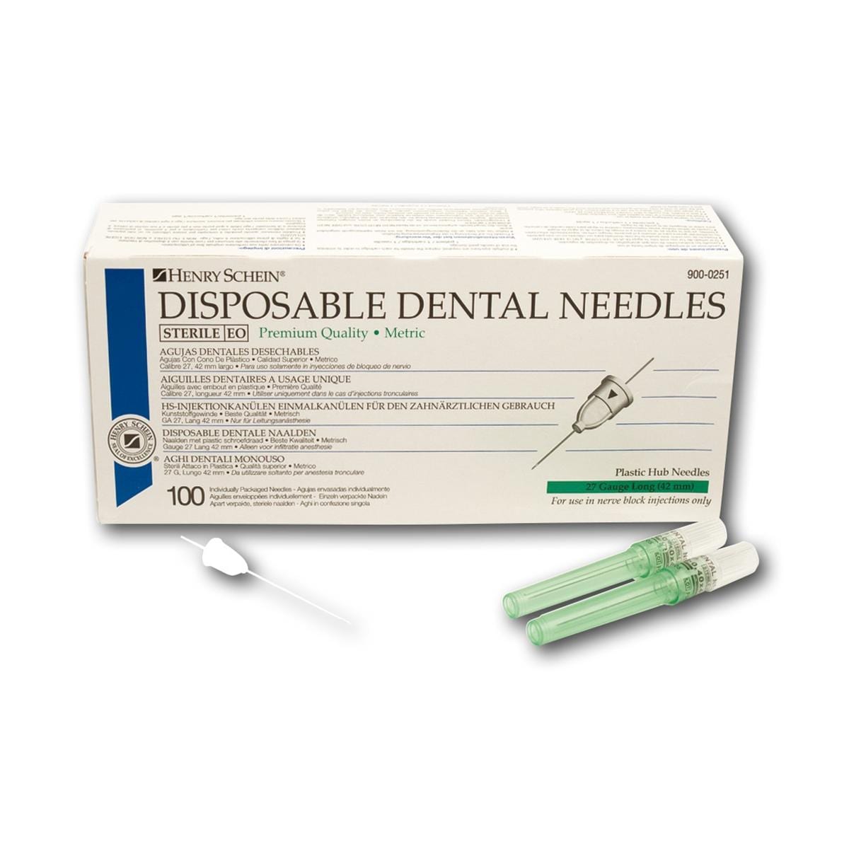 Disposable Dental Needles - 30G x-short 0,3 x 12 mm blauw