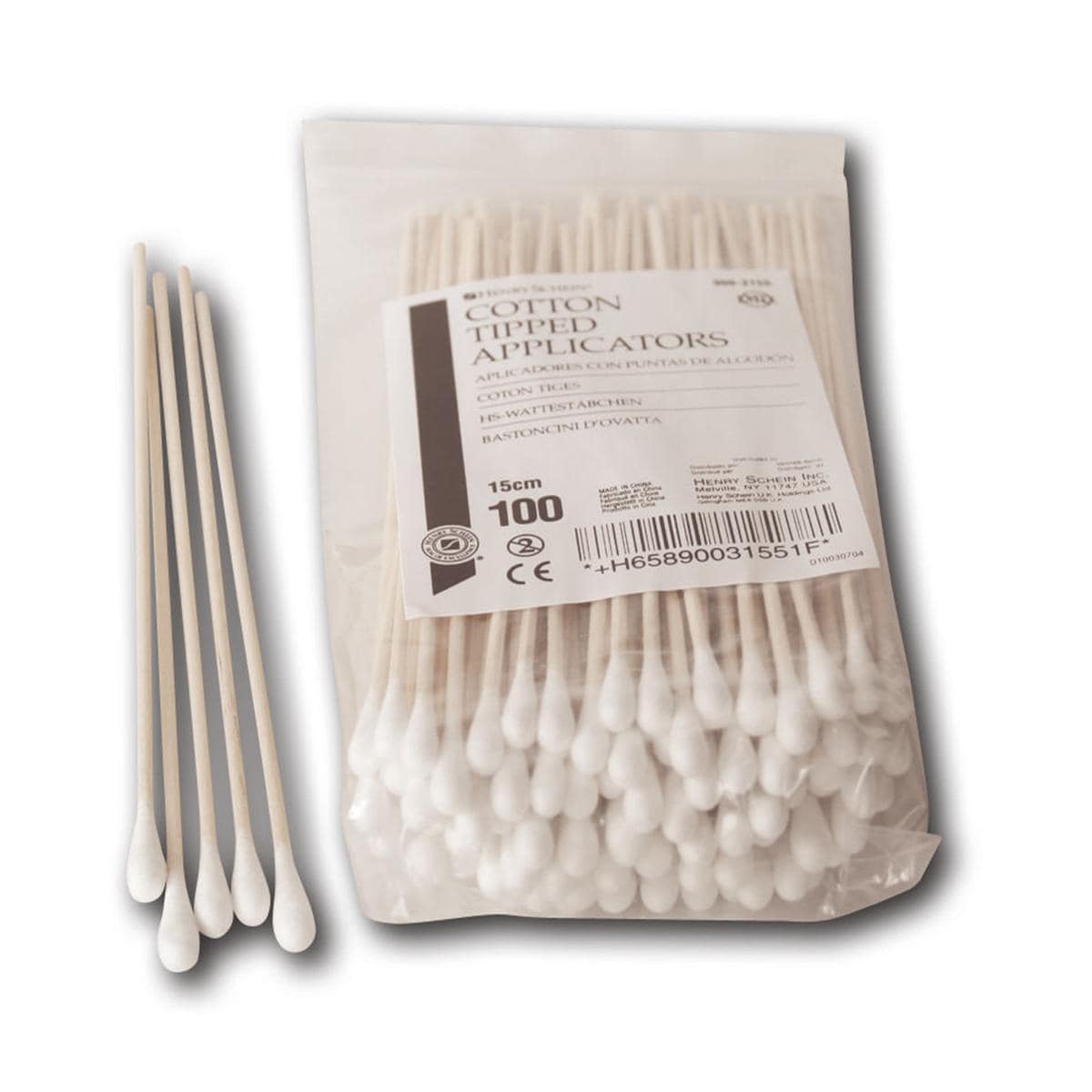 Wattenstaafje - kleine tip, lengte 15 cm, per 100 stuks