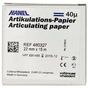 Hanel Articulatiepapier 40 &#181; - Rol, blauw, 15 meter