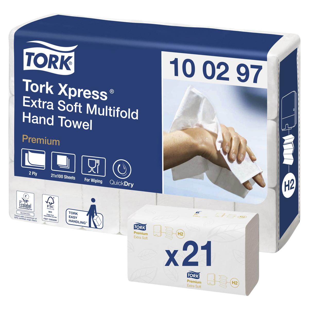 Xpress® Extra Soft Multifold Hand Towel H2 - 21 x 100 stuks - 100297