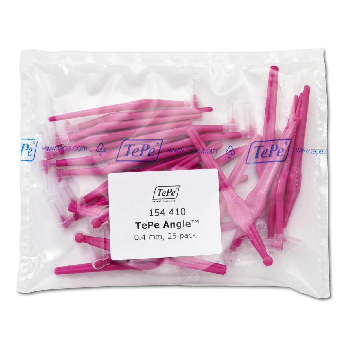 Angle Interdentale Ragers - navulling - Roze, Ø 0,4 mm, 25 stuks