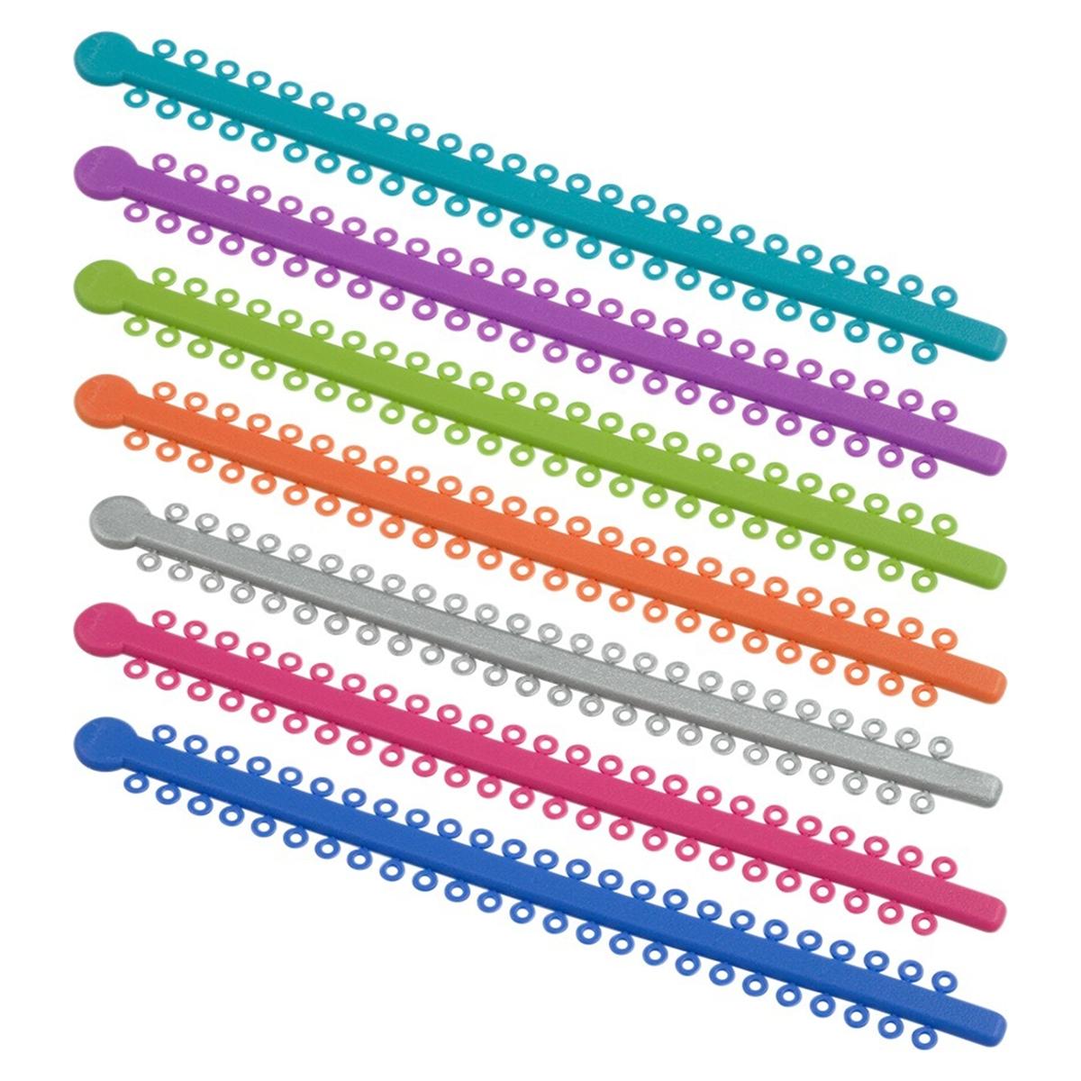Power Sticks Elastomeric Ligatures - 404-001, Grijs - 1008 stuks