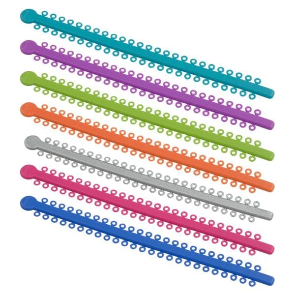 Power Sticks Elastomeric Ligatures - 404-001, Grijs - 1008 stuks