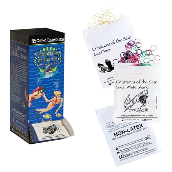 Orthodontic Elastics Light 2.5 oz - 500-101, Koraalduivel, 1/8" (3,2 mm) - Latex
