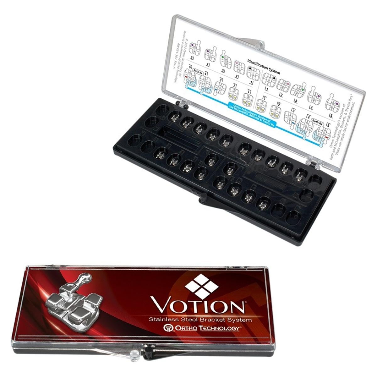 Votion Roth Prescription .022" Slot, Patientenkit - 350-92-2011, Upper/Lower - 5x5 + haken op 3, 4 & 5 Offset (U,L 4,5)