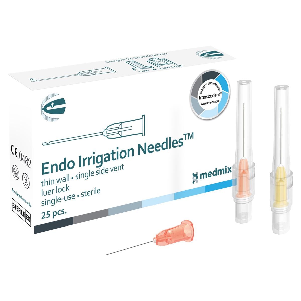 Transcodent Endo Irrigation Needles (1-zijdig) - Geel - 30G, 0,3 x 25 mm, 25 stuks