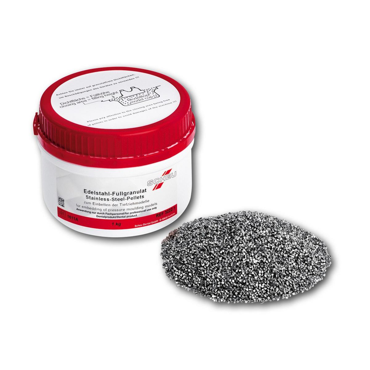 Edelstaal vulgranulaat - Verpakking, 1000 g