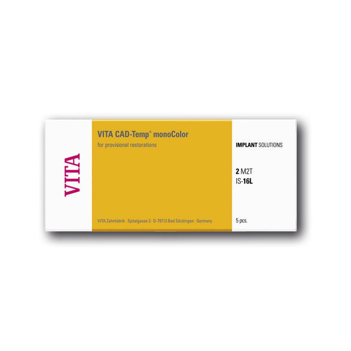 VITA CAD-Temp monoColor Implant Solutions - 3M2T, 16S