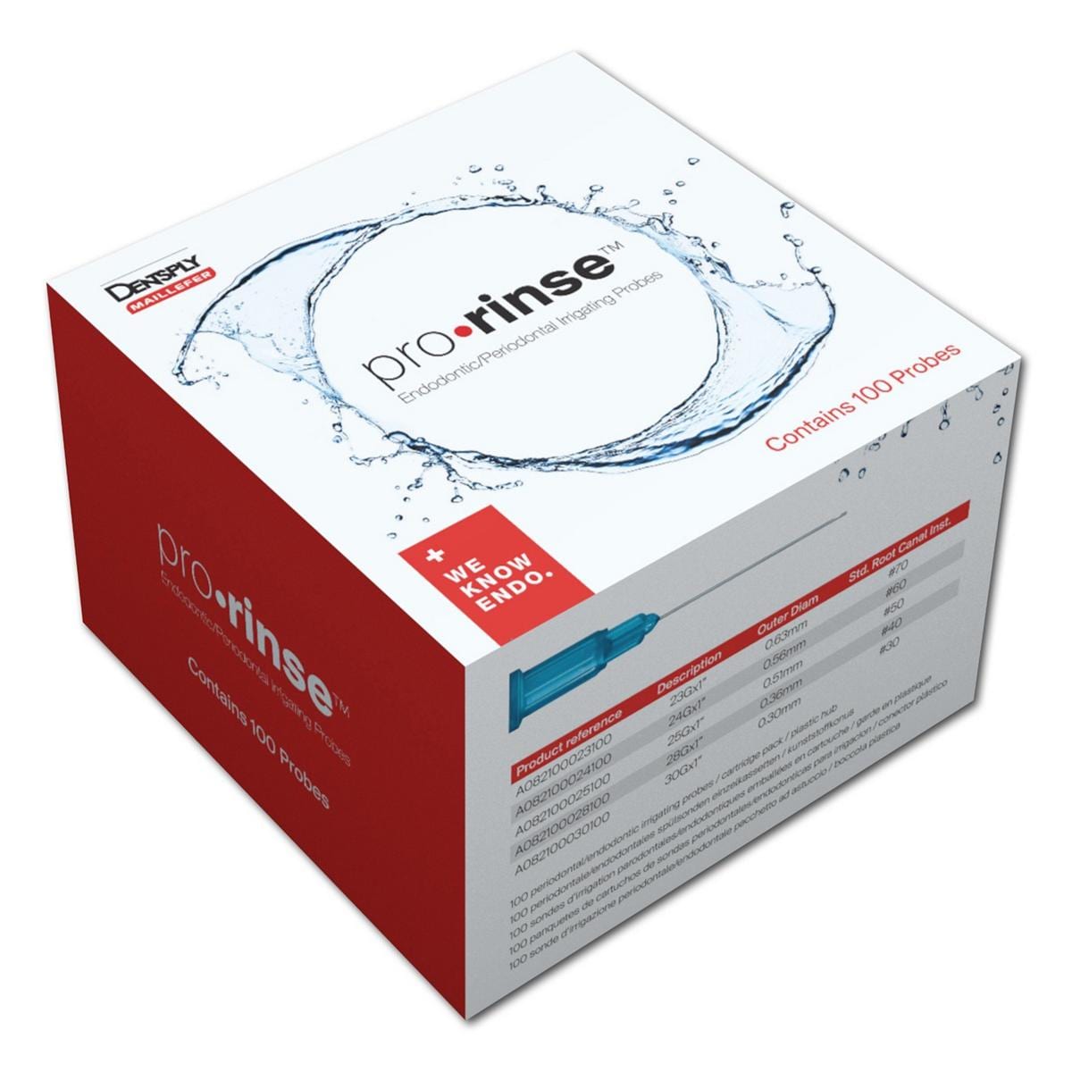 ProRinse irrigatienaalden - 28G, Ø 0,32 mm, 100 stuks (geel)