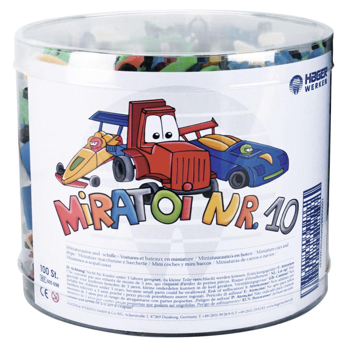 Miratoi Nr. 10 - mini auto's en bootjes - Verpakking, 100 stuks