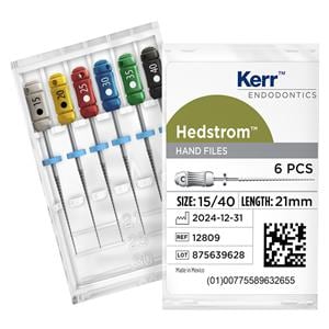 Hedstrm-Files, 21 mm - ISO 15-40 - assortiment, 6 stuks