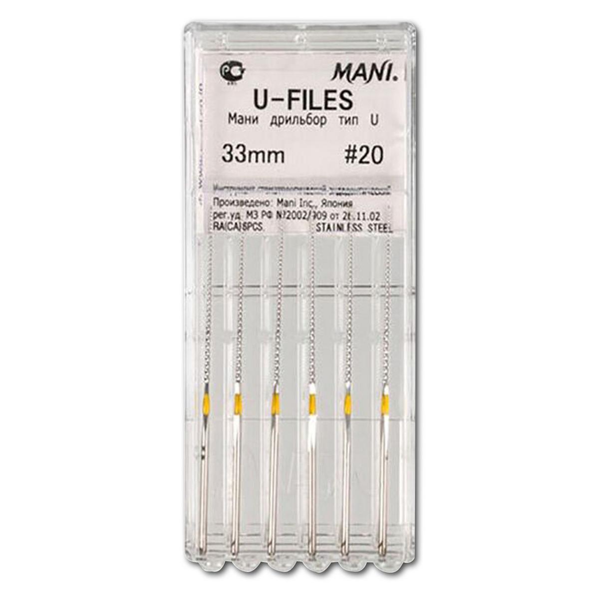 Mani U-Files - ISO 40 - zwart, 6 stuks