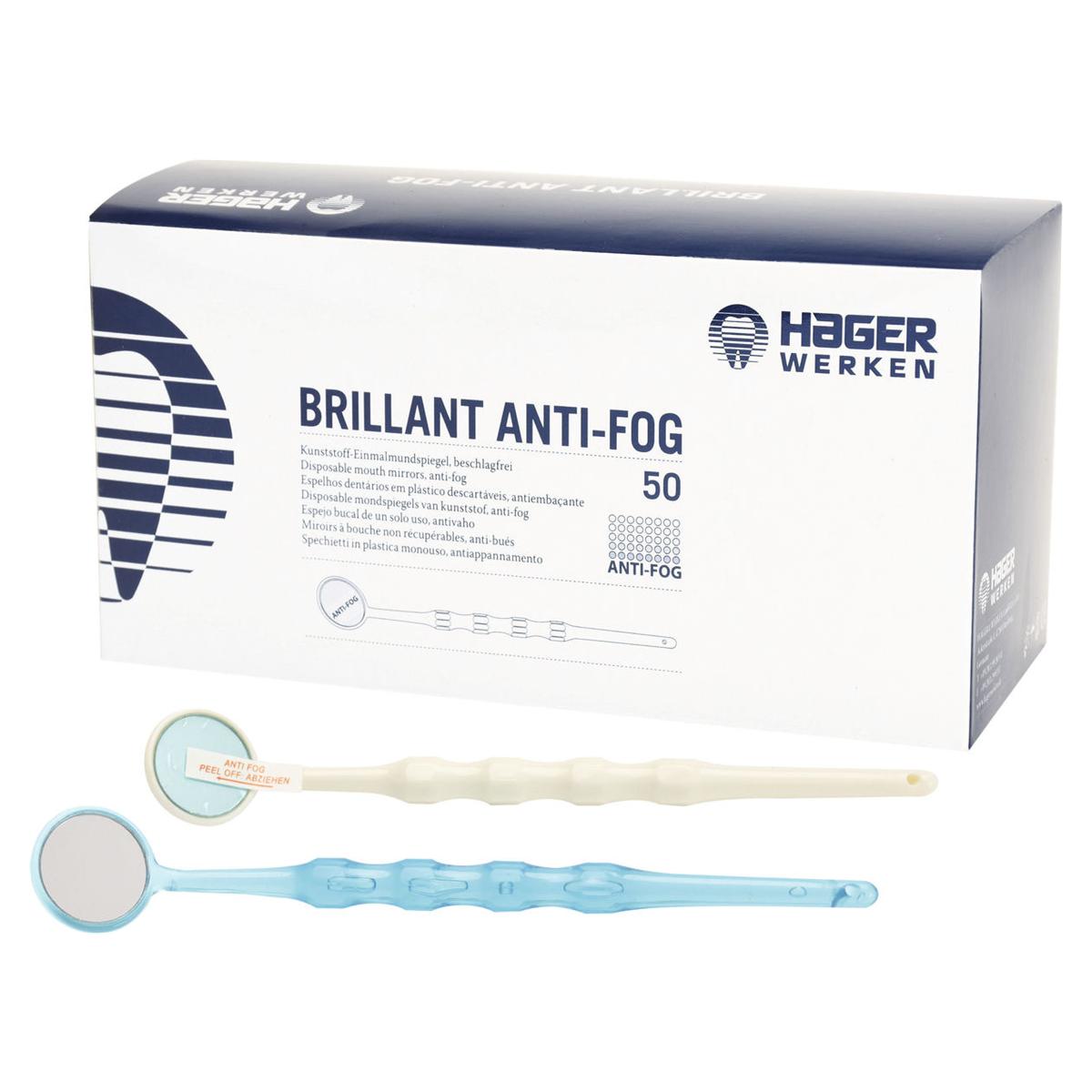 Brillant mondspiegels Anti-Fog - Wit, Nr. 4 - Ø 19 mm, 50 stuks