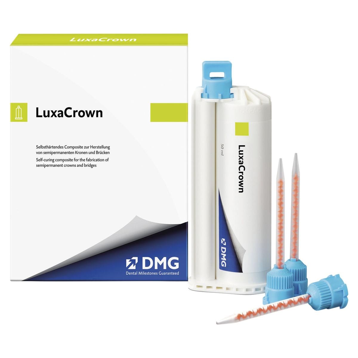 LuxaCrown - A3, cartridge 50 ml en 15 automix tips