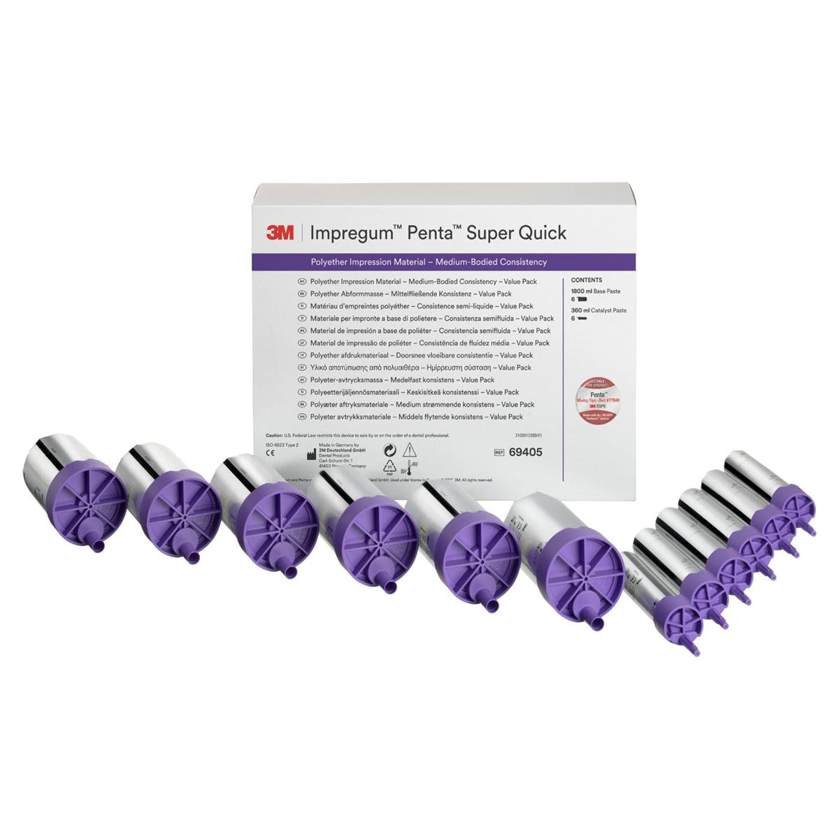 Impregum Penta Super Quick Medium Body - Value Pack - 69405, 6 x 300 ml Basispasta en 6 x 60 ml Katalysator