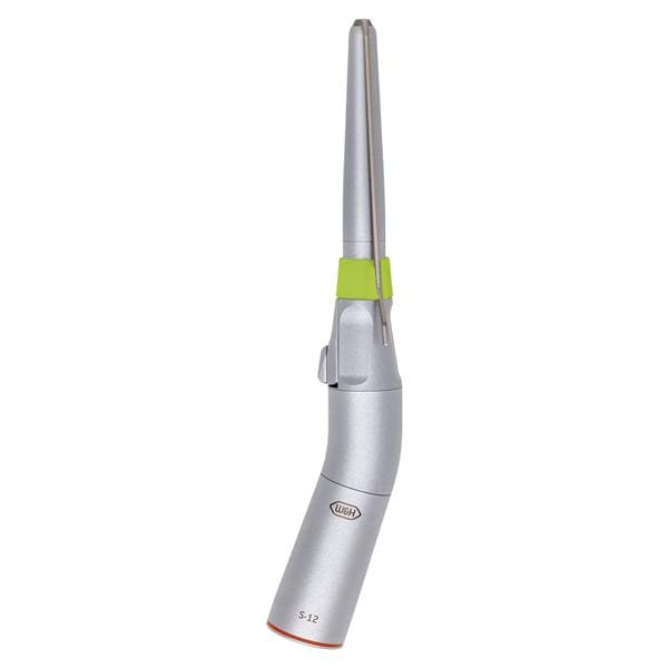 Chirurgisch handstuk zonder licht - S-12, versnelling 1:2 (rood), gebogen, schuifknop, externe spray