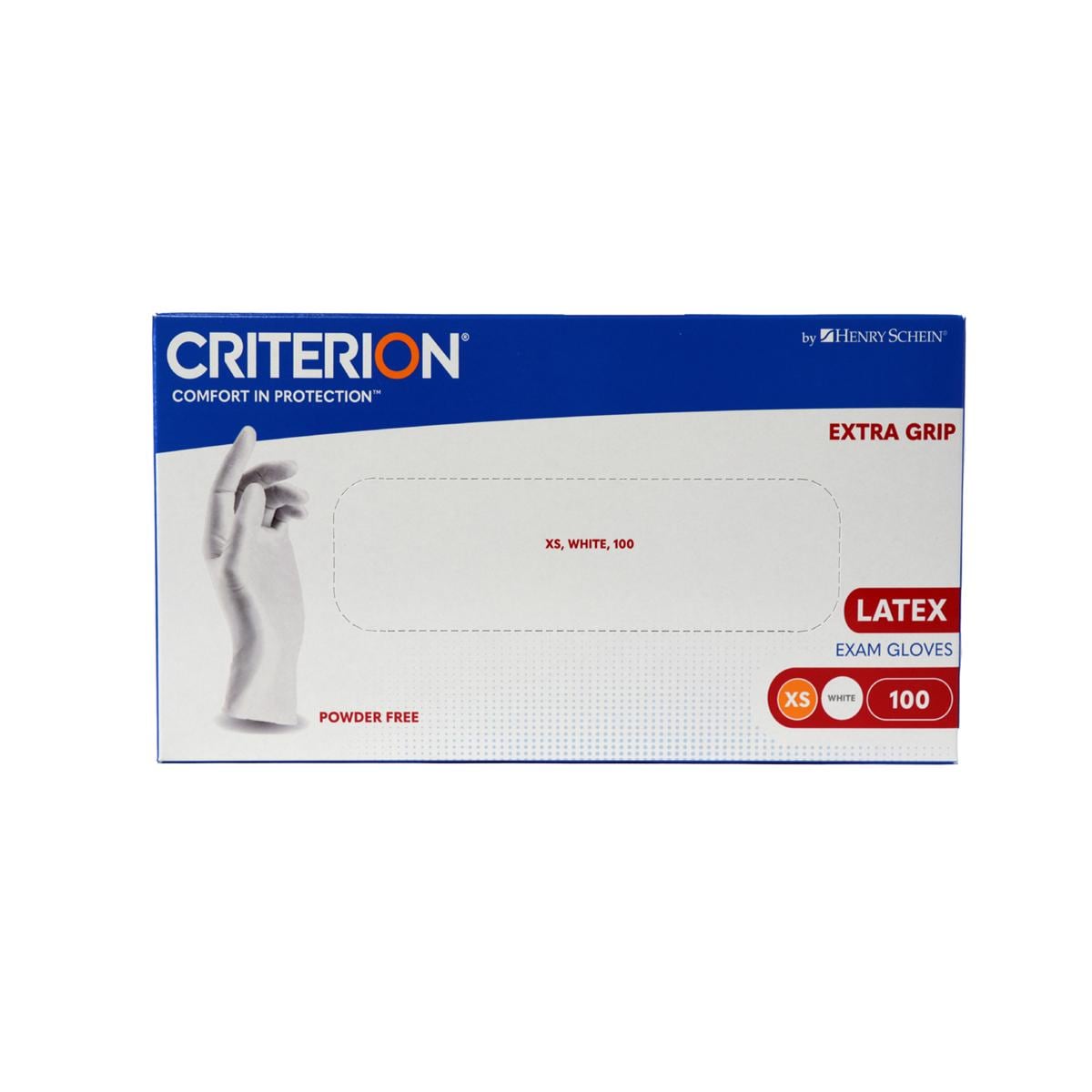Criterion Latex Exam Extra Grip PF Gloves - M