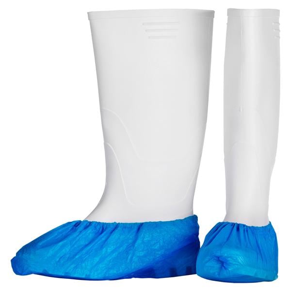 Schoenovertrek blauw polyethyleen - Per 100 stuks