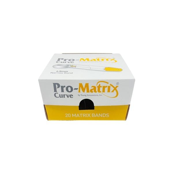 Pro-Matrix Curve - 4,5 mm narrow geel, 20 stuks