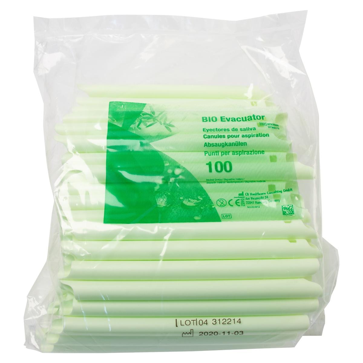 Bio Afzuigcanule - Verpakking, 100 stuks