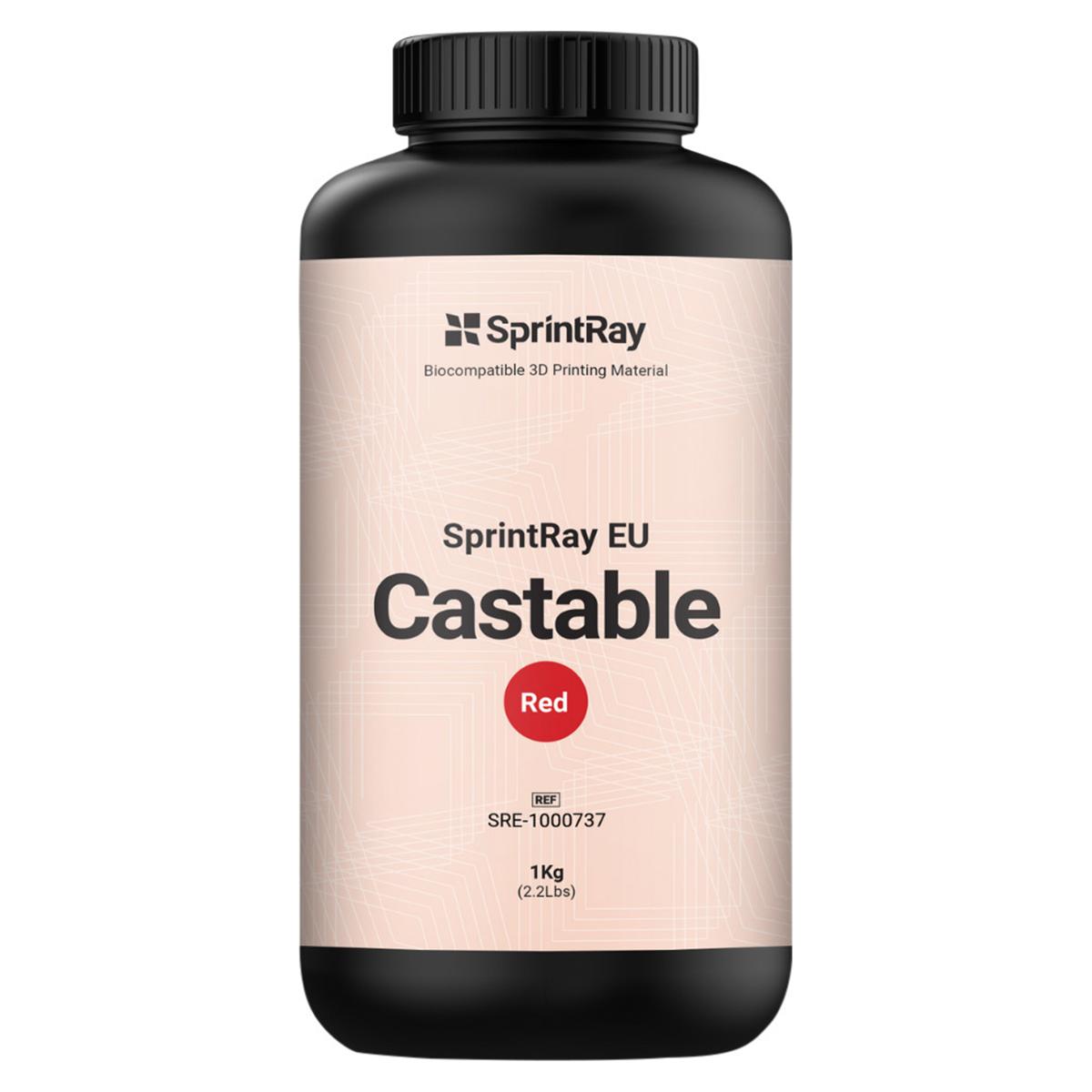 SprintRay EU Castable - Rood, fles 1 liter