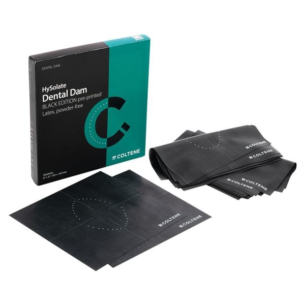 HySolate Latex Dental Dam, Black (152x152 mm) - Dun, 36 vellen