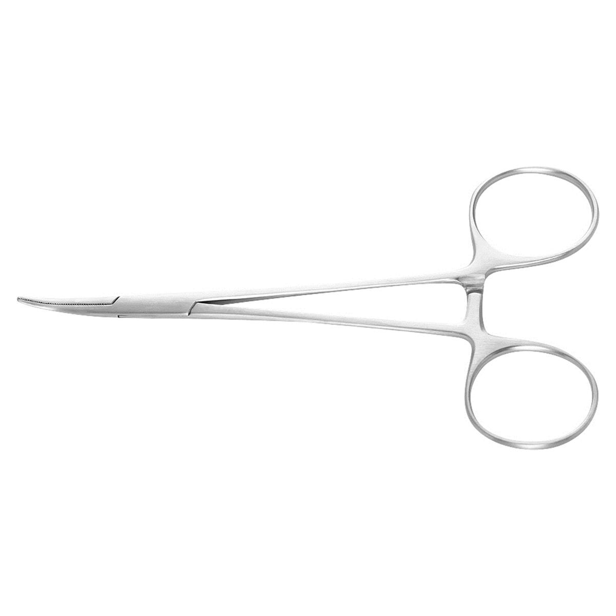Arterieklem Micro Mosquito, 12 cm - gebogen, AESCMMOC