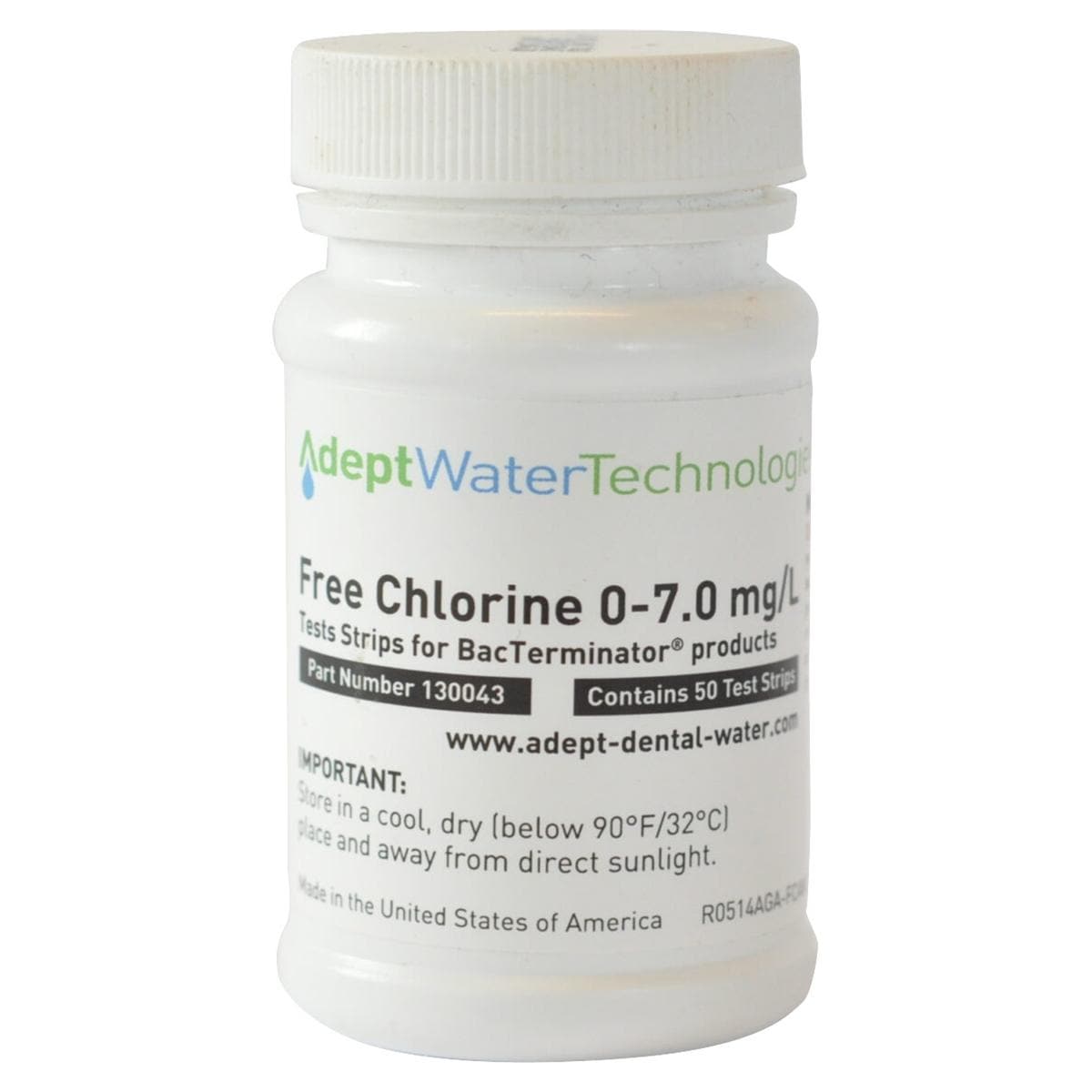 BacTerminator Chloor-Teststrips - 50 stuks