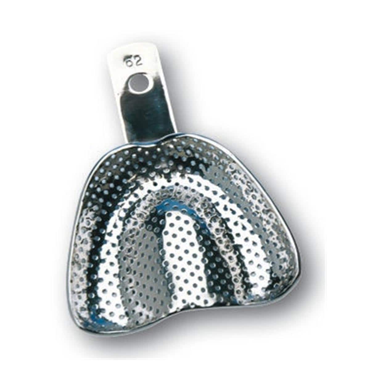 Afdruklepels metaal geperforeerd betande kaak - Assortiment, 6 stuks