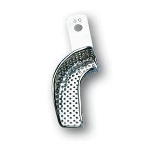 Afdruklepels metaal geperforeerd betande kaak - Assortiment, 6 stuks