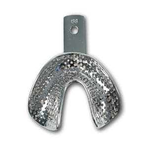 Afdruklepels metaal geperforeerd edentaat onder - 68 large