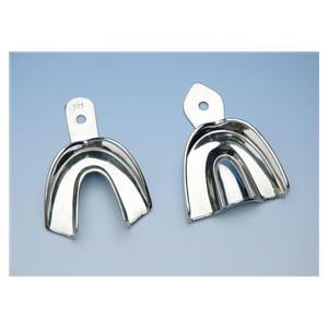 Afdruklepels metaal ongeperforeerd betande kaak - Assortiment, 6 stuks