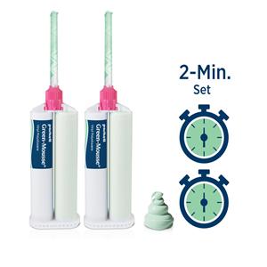 Green-Mousse Bite Registration (120 sec) - 2x 50 ml en 6 mengtips