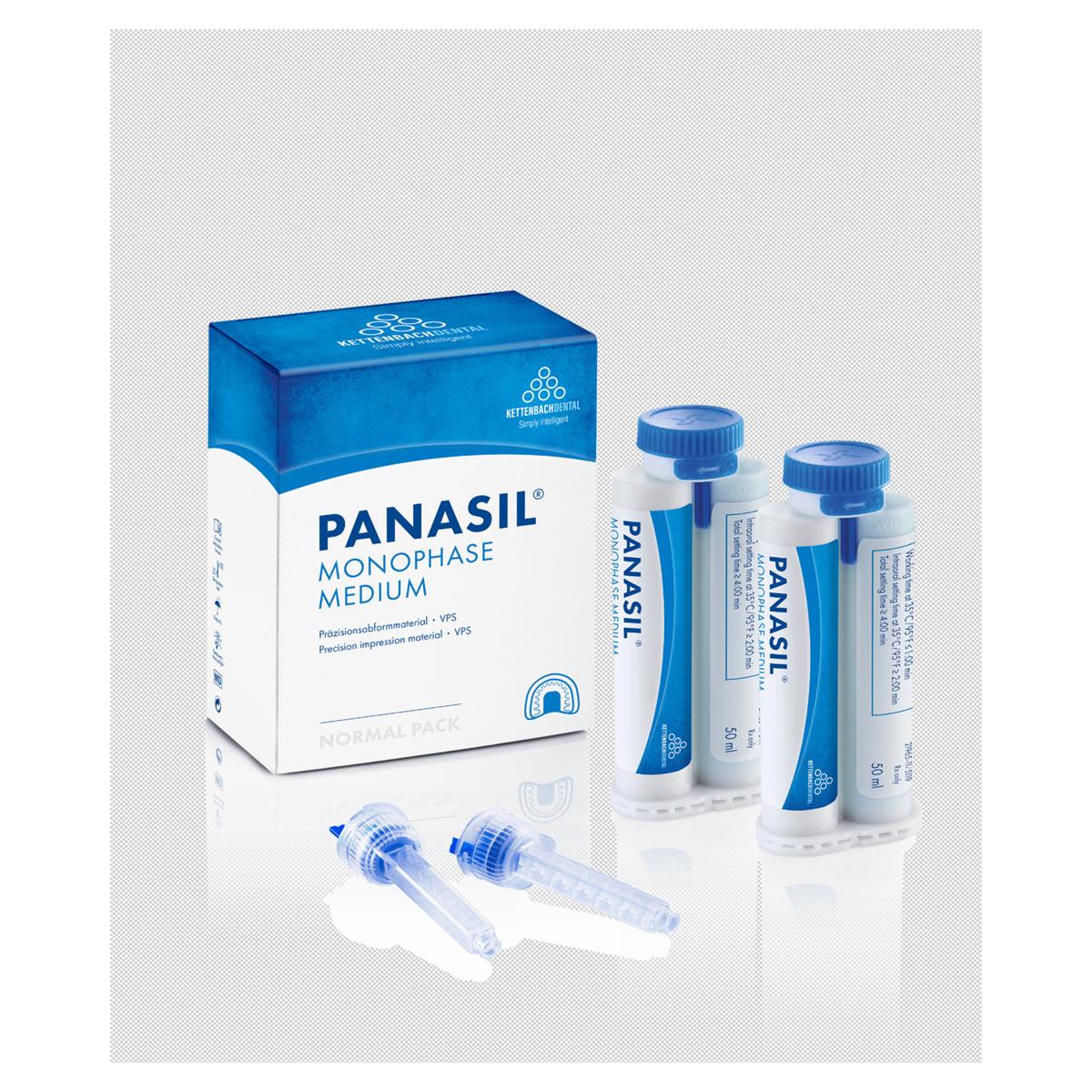 Panasil Monophase Medium Normal Pack (New Mixing System) - 2x 50 ml en 6 mengtips blauw (1350111)