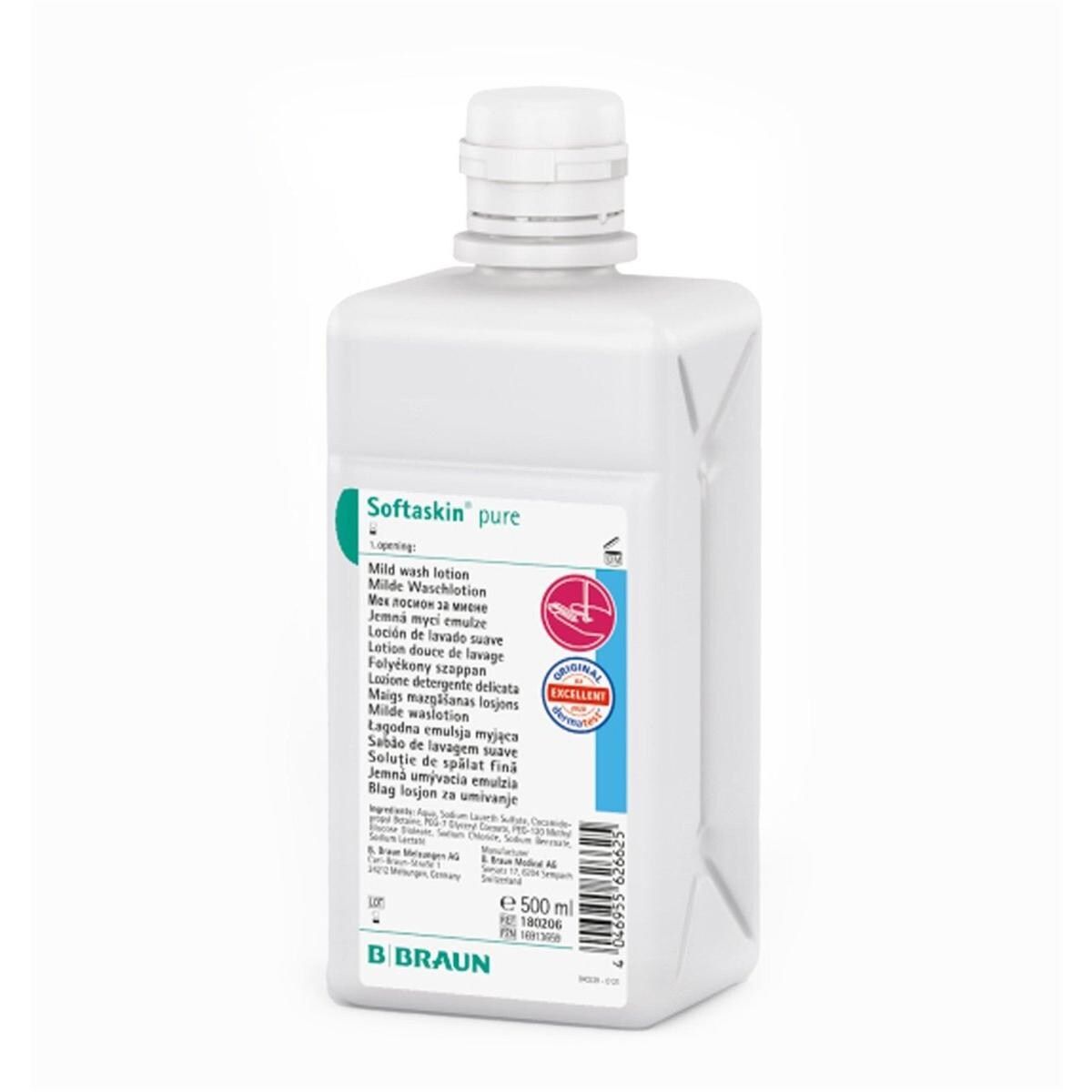 Softaskin Pure waslotion - 500 ml vouwfles, per stuk