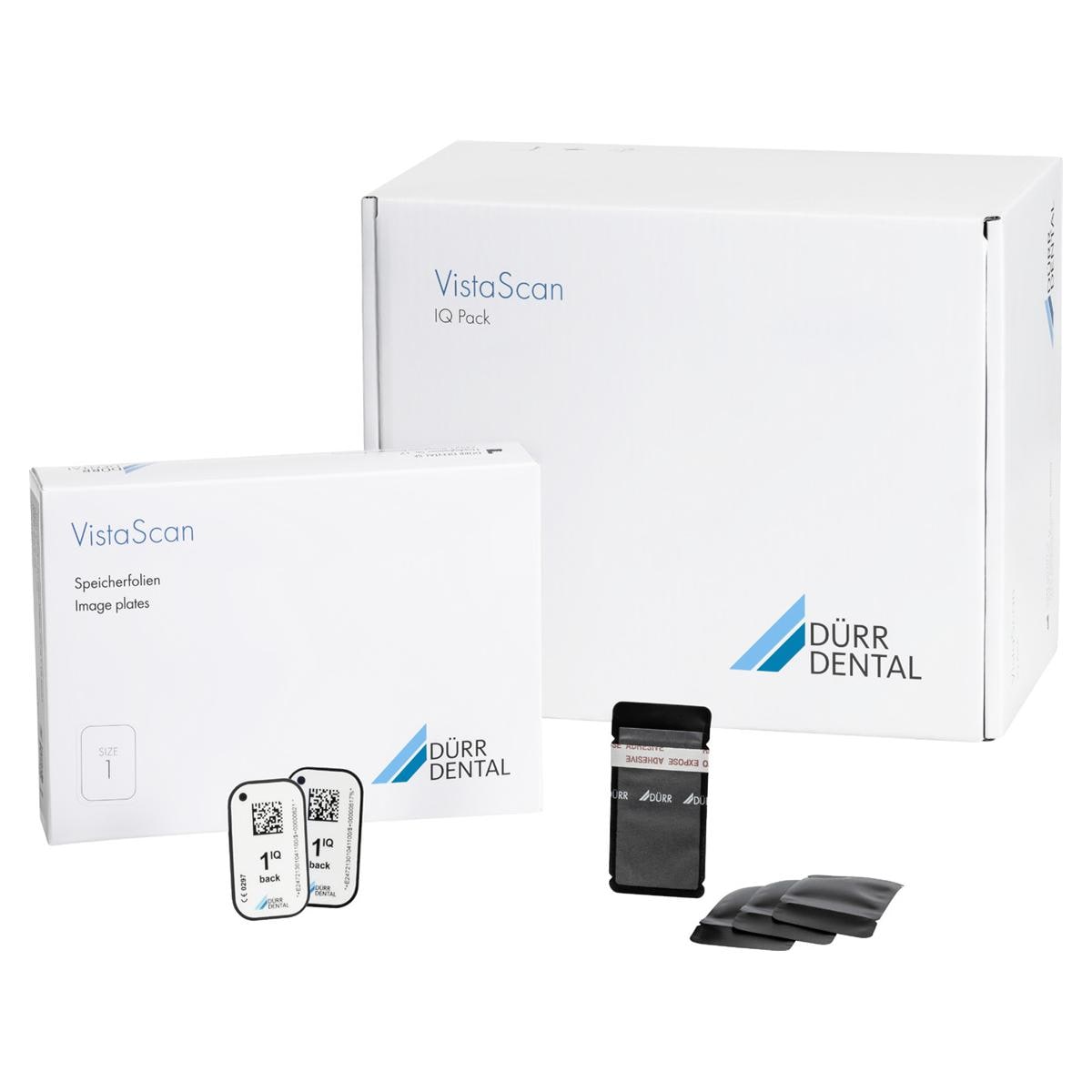 Vistascan IQ fosforplaat Pack - S1 - size 1, 2 stuks + 1000 hygiënehoesjes