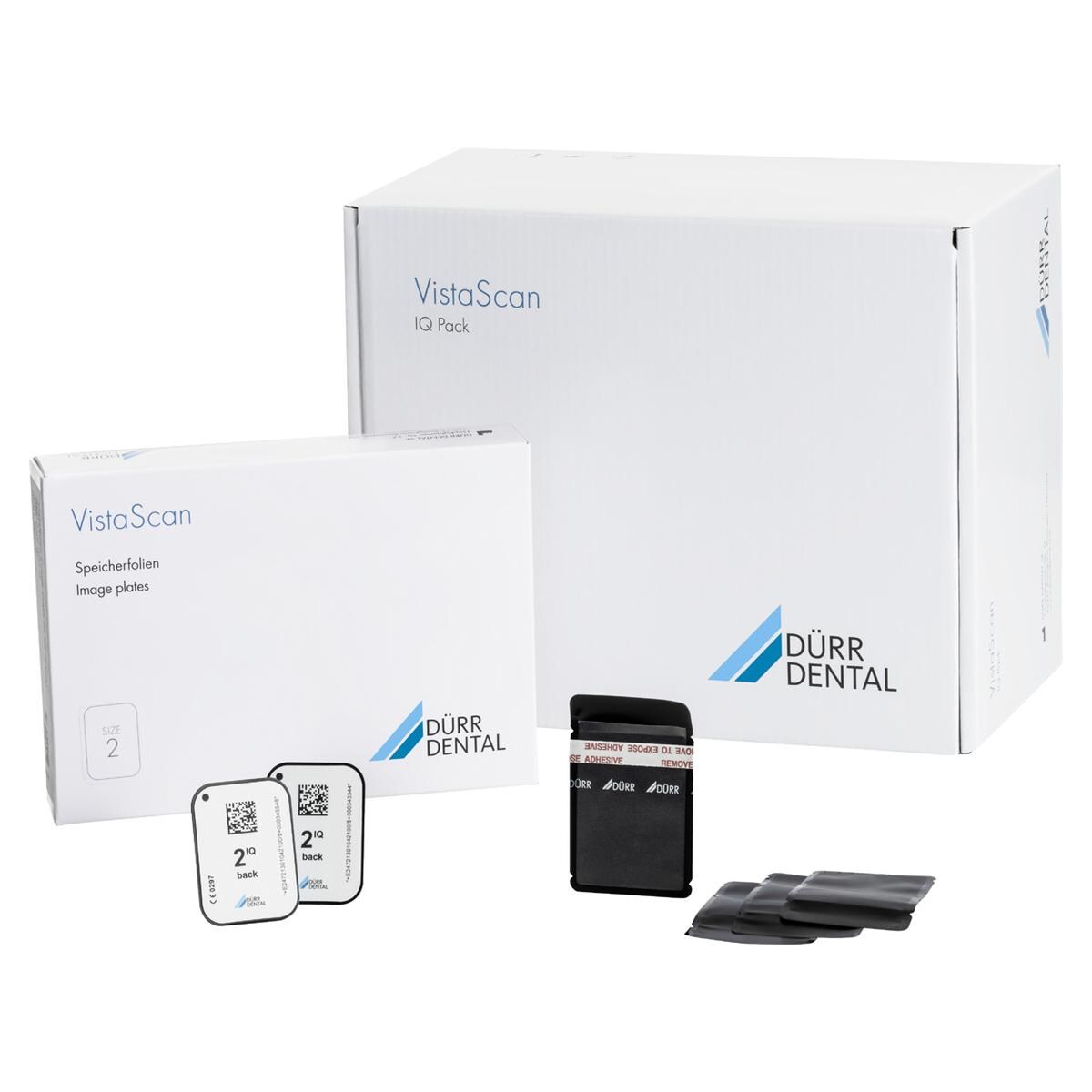 Vistascan IQ fosforplaat Pack - S2 - size 2, 2 stuks + 1000 hygiënehoesjes