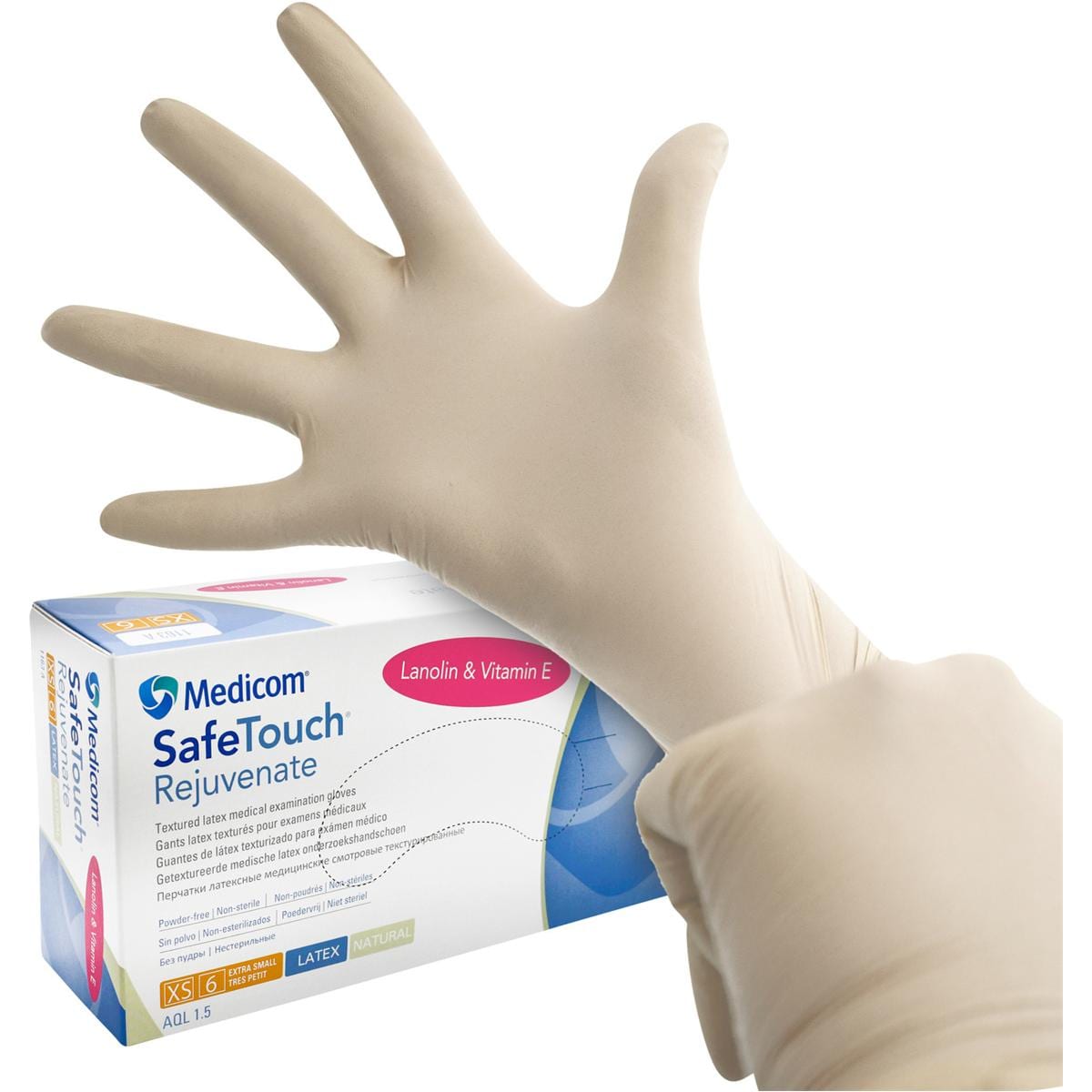 SafeTouch Rejuvenate Latex Poedervrij - XS, 100 stuks