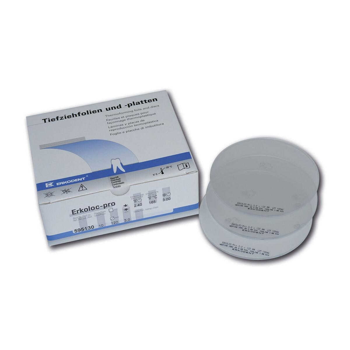 Erkoloc-pro transparant met isoleerfolie Ø 120 mm - Dikte 3 mm, 10 stuks