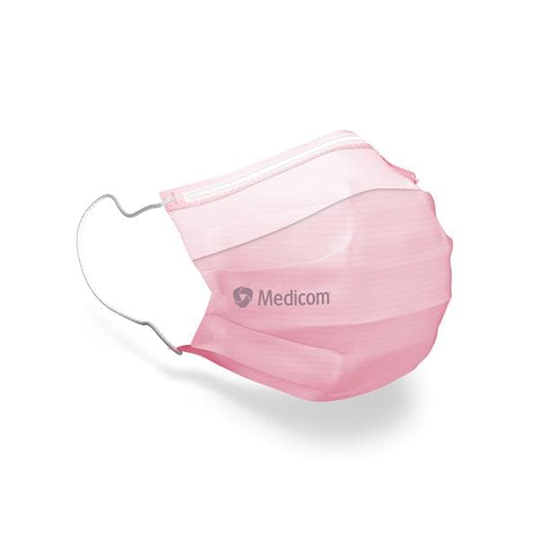 Mondmasker SafeMask SofSkin fog-free earloop Type IIR - Roze - 50 stuks