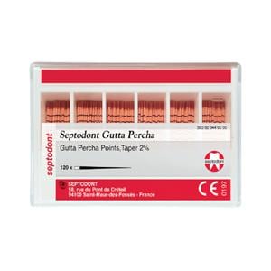 Gutta Percha Points - ISO 15 - taper 2%, 120 stuks