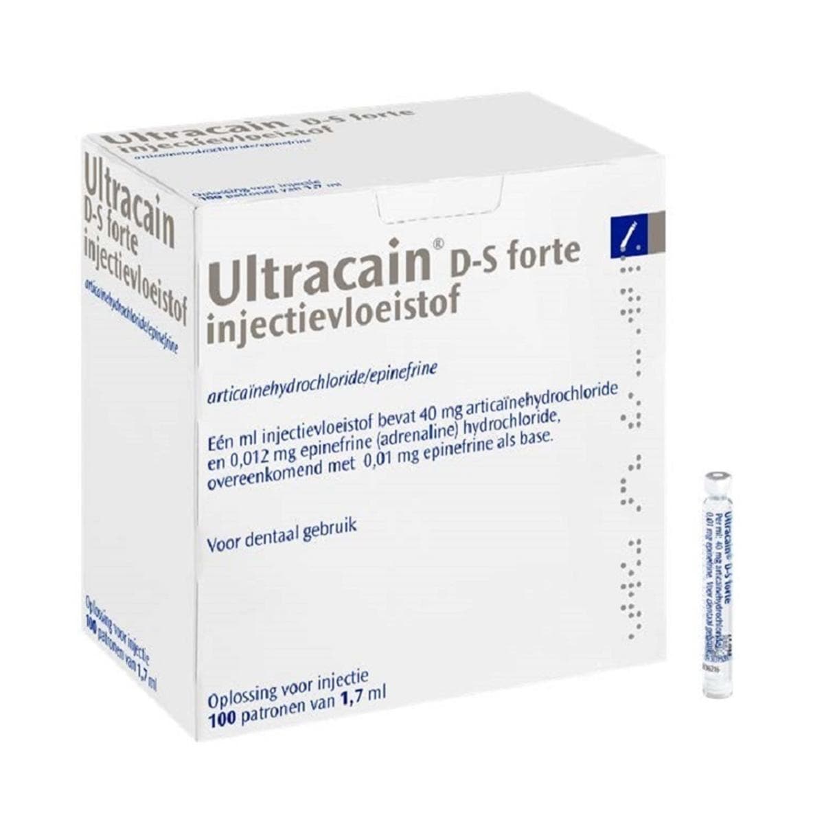 Ultracain - D-S Forte 1:100.000 adrenaline, 100x 1,7 ml