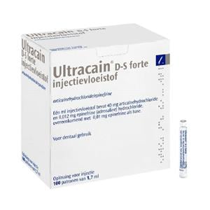 Ultracain - D-S Forte 1:100.000 adrenaline, 100x 1,7 ml