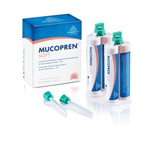 Mucopren Soft navulling - Verpakking, 2x 50 ml en 6 mengtips