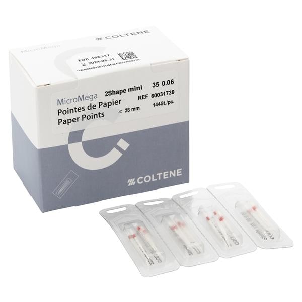 2Shape mini paperpoints - ISO 035, taper .06,144 stuks