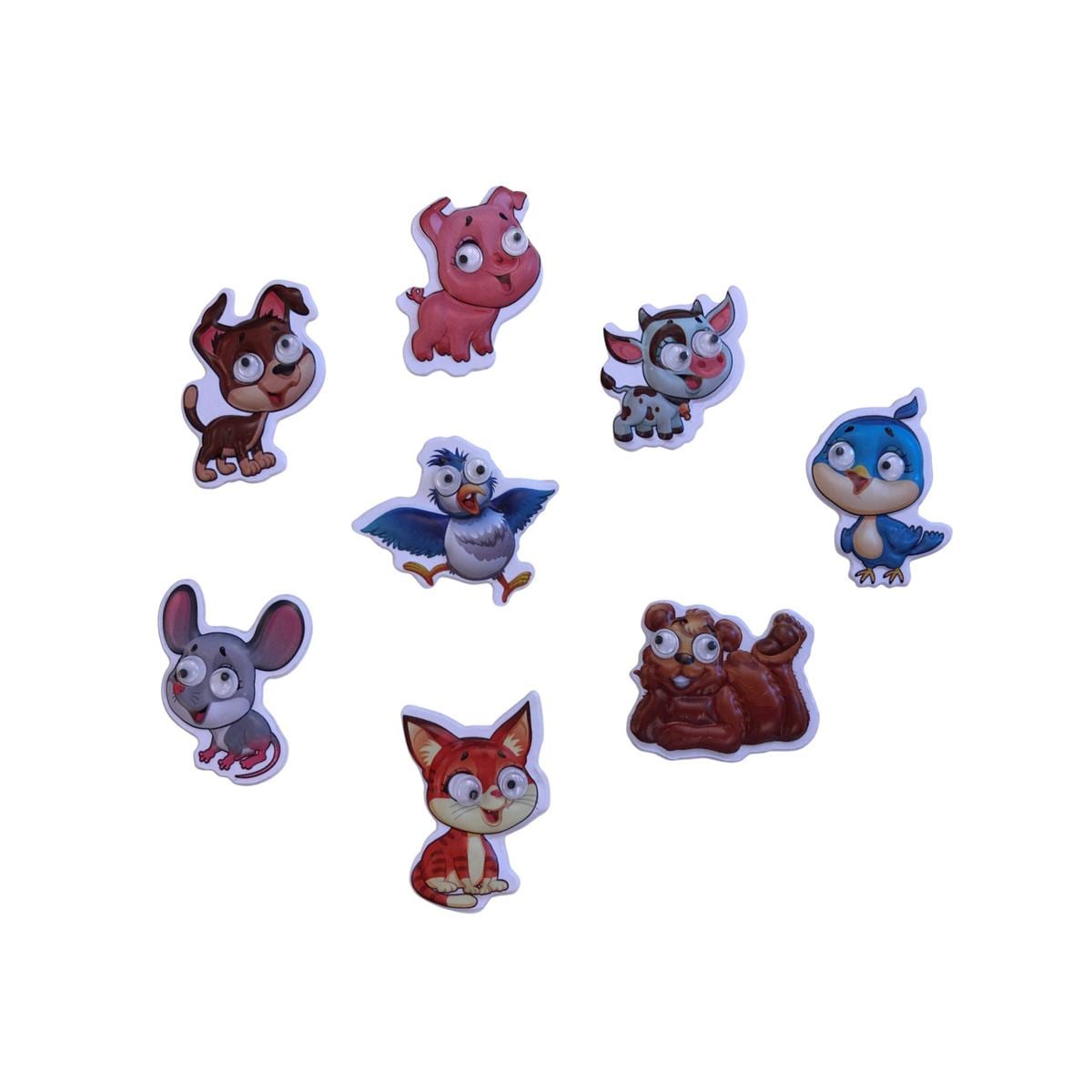 Animal Googlies stickers - DNL002, 144 stuks
